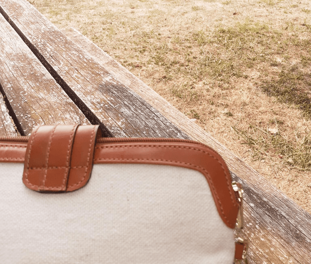 Pochette à main cuir CAMEL