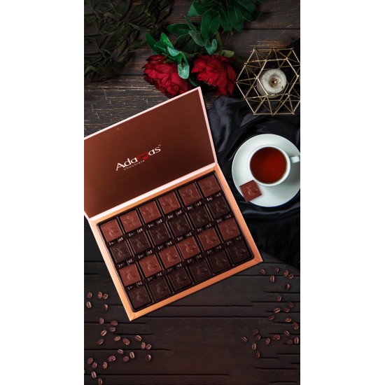 Luxury Hediyelik Madlen Çikolata Bronz Kutusu 72 li 432gr
